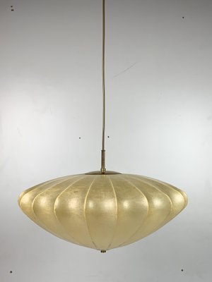 Mid-Century UFO Cocoon Hanging Lamp with Brass by Achille Castiglioni, 1960s-BHG-2014800