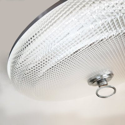 Mid-Century Ufo Pendant Lamp in Aluminium and Embossed Acrylic Glass-NUX-1358267