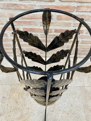 Mid-Century Umbrella Stand in Gilt Iron and Brass-NOU-964873