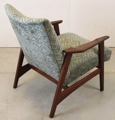 Mid-Century Upholstered Teak Armchair-FYZ-1717830