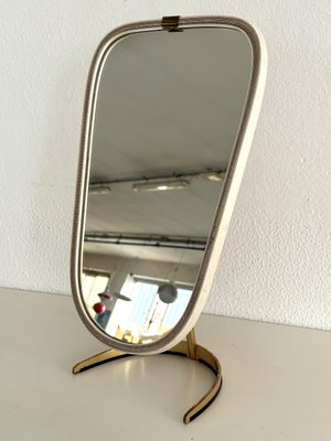 Mid-Century Vanity Table Mirror in Brass from Vereinigte Werkstätten Germany, 1960-VNE-2027216