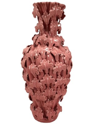 Mid-Century Vase in Pink Porcelain-TCS-1314889