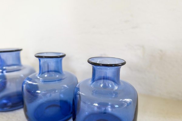 Mid-Century Vases by Per Lutken for Holmegaard, Denmark, Set of 7-UYK-1362804