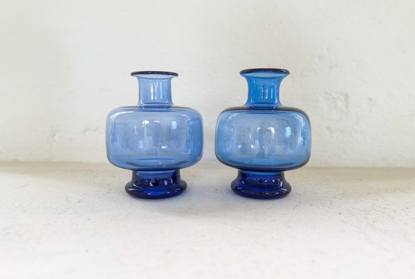 Mid-Century Vases by Per Lutken for Holmegaard, Denmark, Set of 7-UYK-1362804