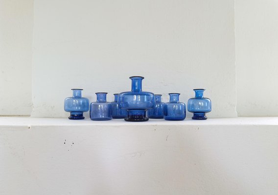 Mid-Century Vases by Per Lutken for Holmegaard, Denmark, Set of 7-UYK-1362804