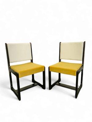 Mid-Century Velvet and Rosewood Chairs, 1950s, Set of 6-WIF-2041335