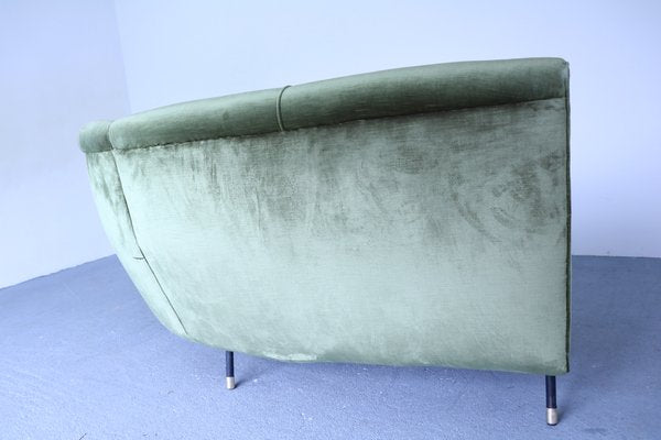 Mid-Century Velvet Sofa, 1950s-SXX-838336