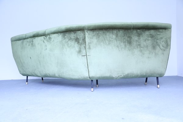 Mid-Century Velvet Sofa, 1950s-SXX-838336