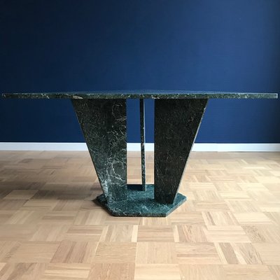 Mid-Century Verde Alpi Marble Triangular Table, 1960s-FPZ-682697