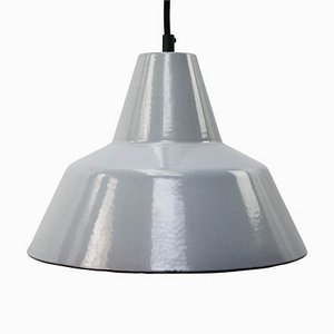 Mid-Century Vintage Industrial Grey Enamel Ceiling Lamp from Philips-BLS-809509