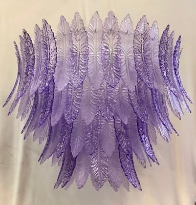 Mid-Century Violet Murano Glass Chandelier, 1980-UH-1259381