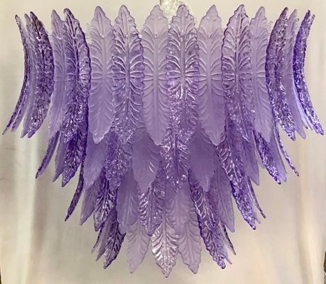 Mid-Century Violet Murano Glass Chandelier, 1980-UH-1259381