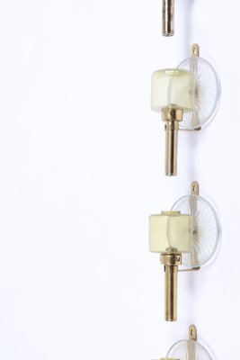 Mid-Century Wall Candleholders in Brass, Sweden, 1950s, Set of 4-FK-1704820