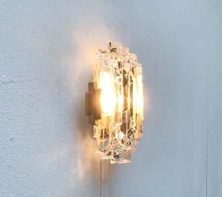 Mid-Century Wall Lamp in Ice Glass from Orrefors-UAH-1264257