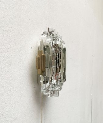 Mid-Century Wall Lamp in Ice Glass from Orrefors-UAH-1264257