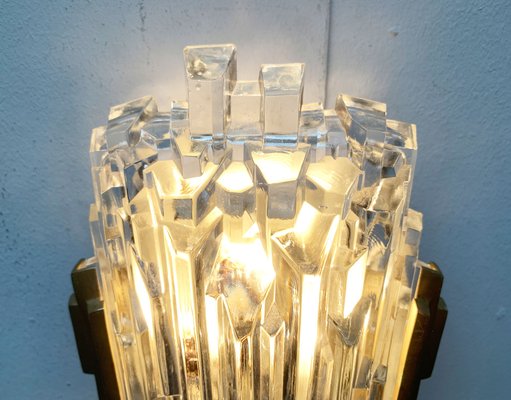 Mid-Century Wall Lamp in Ice Glass from Orrefors-UAH-1264257