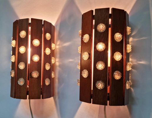 Mid-Century Wall Lamps from Verner Schou, Denmark, 1970s, Set of 2-TZ-1399372