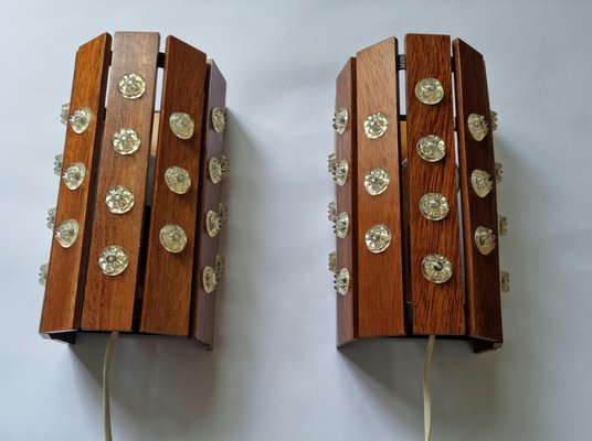 Mid-Century Wall Lamps from Verner Schou, Denmark, 1970s, Set of 2-TZ-1399372