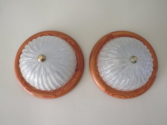 Mid-Century Wall Lamps or Ceiling Lamps from Massive Belgium, 1960, Set of 2-UKG-1248728