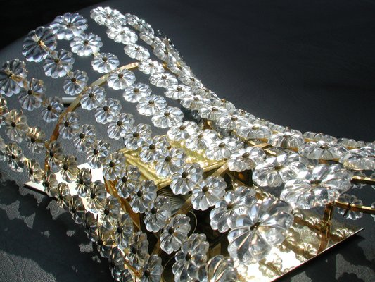 Mid-Century Wall Light in Crystal Glass & Brass by Emil Stejnar, 1950s-QBR-997788