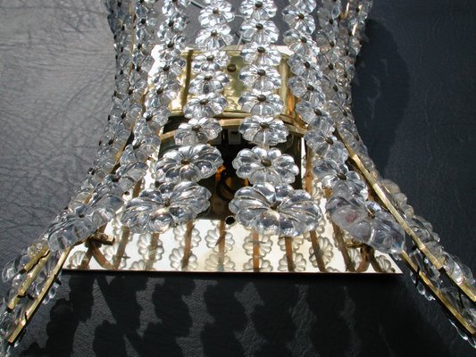 Mid-Century Wall Light in Crystal Glass & Brass by Emil Stejnar, 1950s-QBR-997788