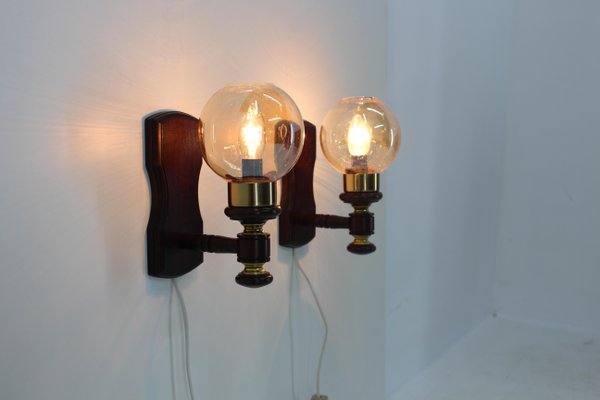 Mid-Century Wall Lights by Pokrok Žilina, 1970s, Set of 2-TZ-682804