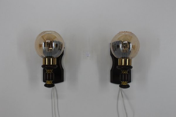 Mid-Century Wall Lights by Pokrok Žilina, 1970s, Set of 2-TZ-682804