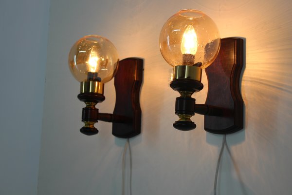 Mid-Century Wall Lights by Pokrok Žilina, 1970s, Set of 2-TZ-682804