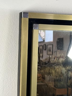 Mid-Century Wall Mirror in Brass and Chromed Metal, 1960s-YST-2021926