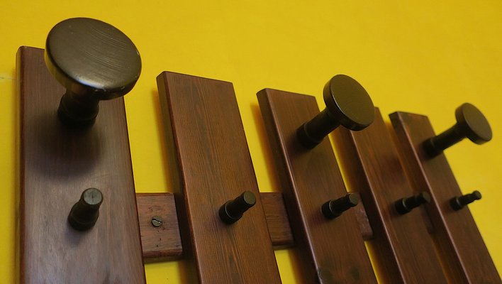 Mid-Century Wall-Mounted Coat and Hat Rack, 1960s-ED-1786340