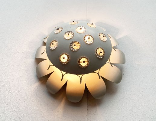 Mid-Century Wall or Ceiling Lamp with Flower Design-UAH-1245299