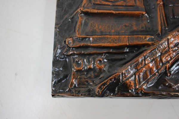 Mid-Century Wall Sculpture in Copper and Metal, 1972-TZ-1062761