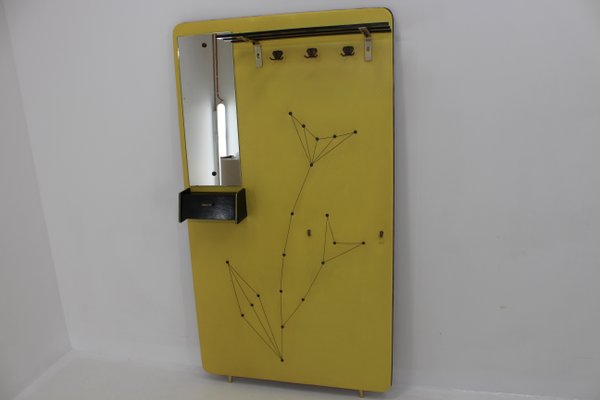 Mid-Century Wall with Coat Rack and Mirror, Germany, 1968-TZ-682808