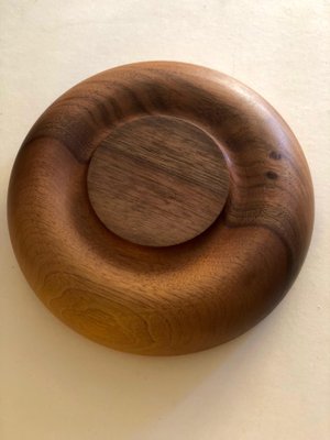 Mid-Century Walnut Bowl, 1960s-BAF-970833