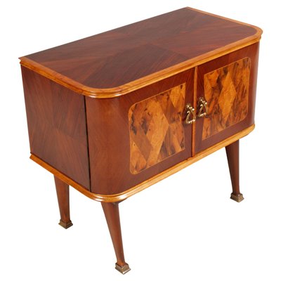 Mid-Century Walnut & Burr Nightstand by Paolo Buffa for Consorzio Esposizione Mobili Cantù, 1950s-NJV-866827