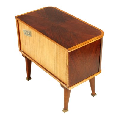 Mid-Century Walnut & Burr Nightstand by Paolo Buffa for Consorzio Esposizione Mobili Cantù, 1950s-NJV-866827