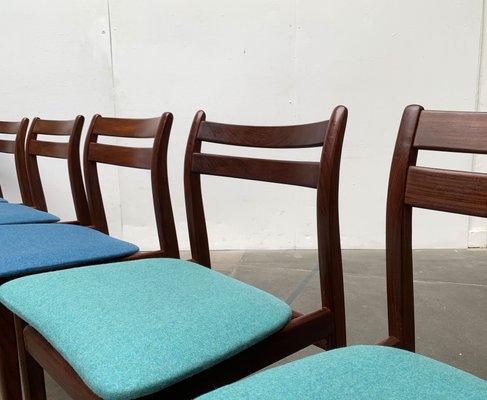 Mid-Century Walnut Dining Chairs, 1960s, Set of 6-UAH-1330930