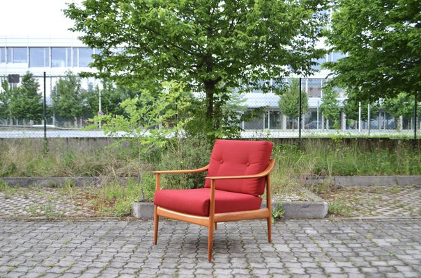 Mid-Century Walnut Easy Chair from Knoll Antimott-UF-1304392