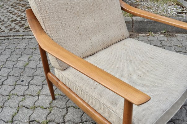 Mid-Century Walnut Easy Chair from Knoll Antimott-UF-1356790