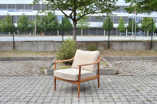 Mid-Century Walnut Easy Chair from Knoll Antimott-UF-1356790