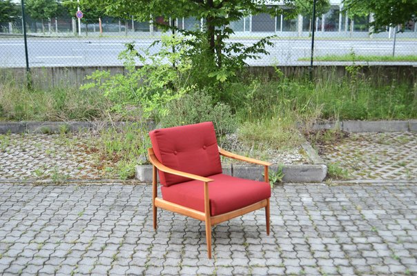 Mid-Century Walnut Easy Chair from Knoll Antimott-UF-1304392