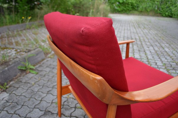 Mid-Century Walnut Easy Chair from Knoll Antimott-UF-1304392