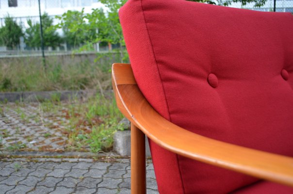 Mid-Century Walnut Easy Chair from Knoll Antimott-UF-1304392