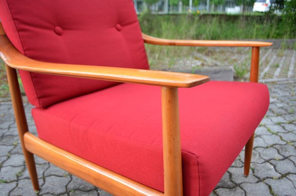 Mid-Century Walnut Easy Chair from Knoll Antimott-UF-1304392