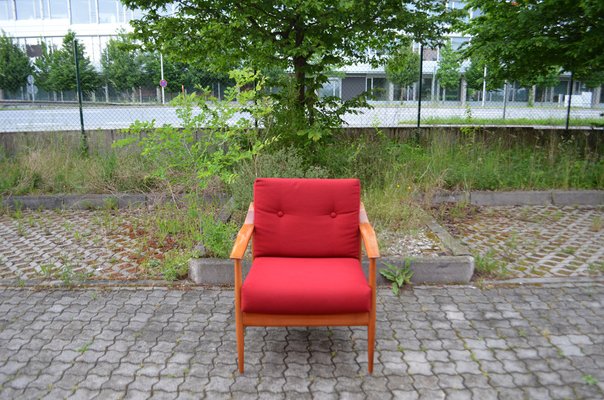 Mid-Century Walnut Easy Chair from Knoll Antimott-UF-1304392