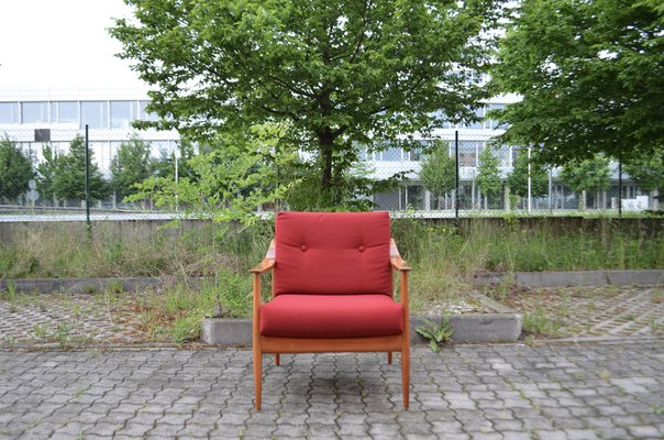 Mid-Century Walnut Easy Chair from Knoll Antimott-UF-1304392