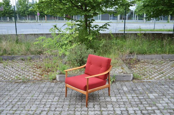 Mid-Century Walnut Easy Chair from Knoll Antimott-UF-1304392