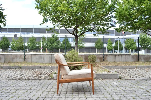 Mid-Century Walnut Easy Chair from Knoll Antimott-UF-1356790