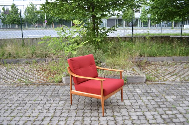 Mid-Century Walnut Easy Chair from Knoll Antimott-UF-1304392