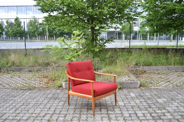 Mid-Century Walnut Easy Chair from Knoll Antimott-UF-1304392